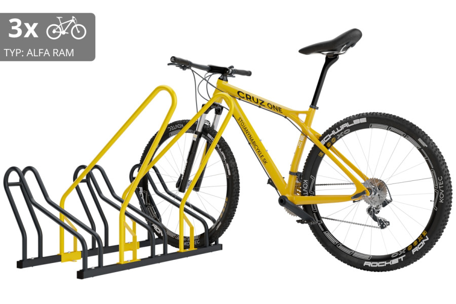 3 kerékpáros tartó zárható kerettel ALFA, színes