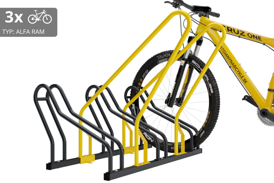 3 kerékpáros tartó zárható kerettel ALFA, színes