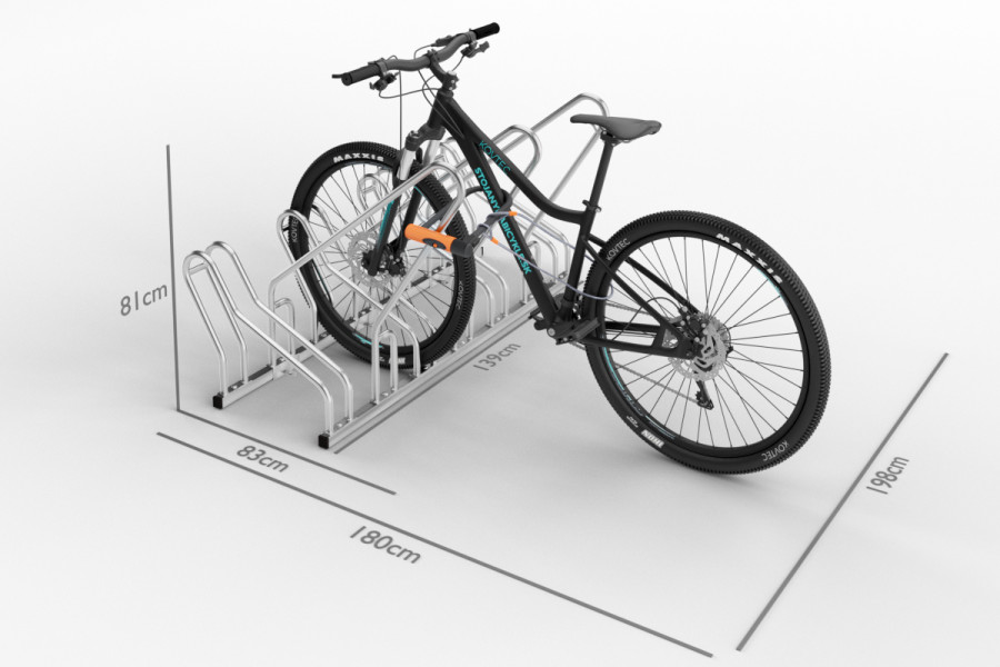 4 kerékpáros tartó ALFA zárható kerettel, horganyzott