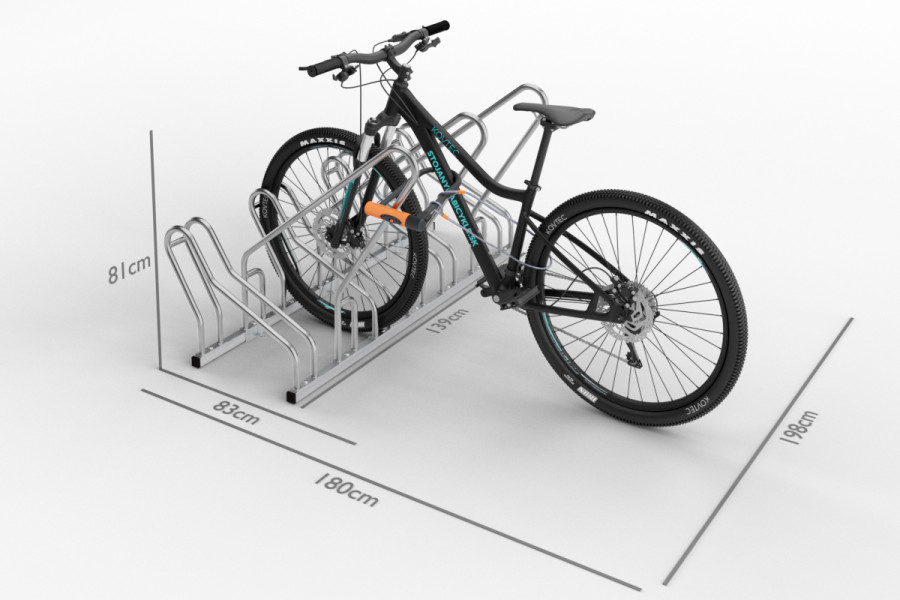 4 kerékpáros tartó ALFA zárható kerettel, rozsdamentes acél