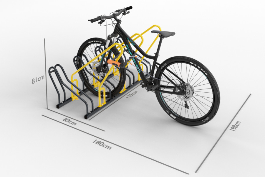 4 kerékpáros tartó ALFA zárható kerettel, színes