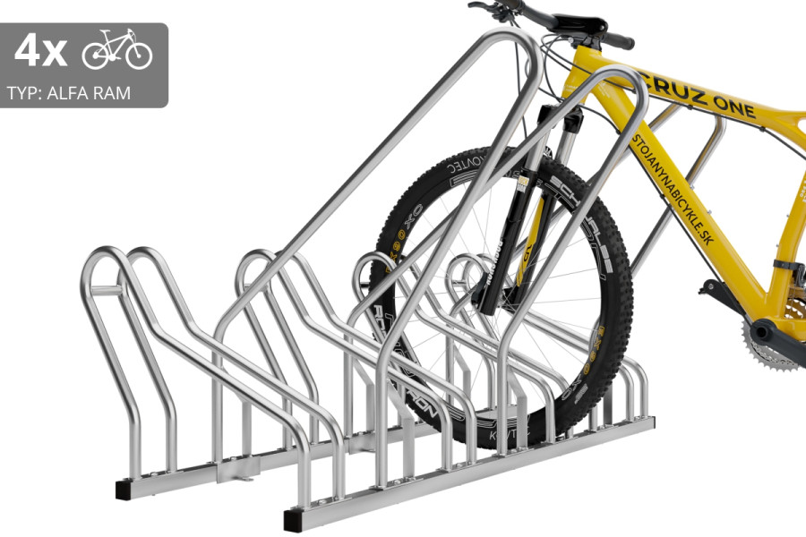 4 kerékpáros tartó ALFA zárható kerettel, horganyzott