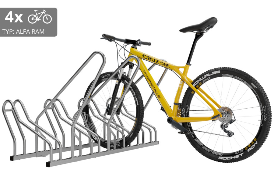4 kerékpáros tartó ALFA zárható kerettel, rozsdamentes acél