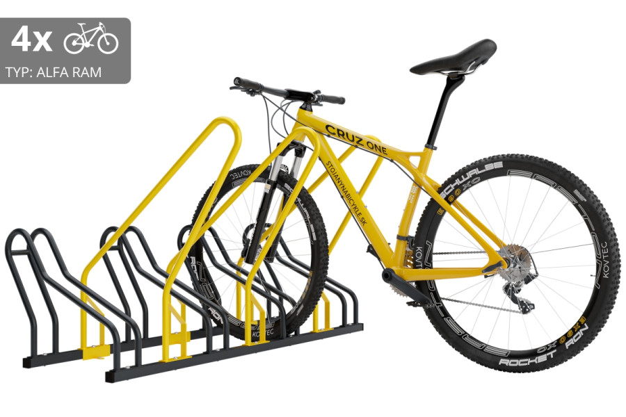 4 kerékpáros tartó ALFA zárható kerettel, színes