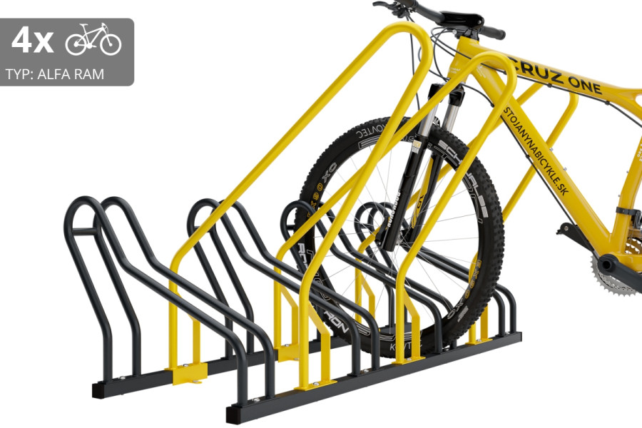 4 kerékpáros tartó ALFA zárható kerettel, színes
