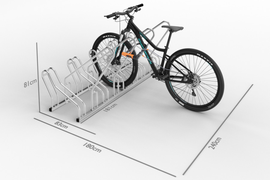 5 kerékpáros tartó ALFA zárható kerettel, színes