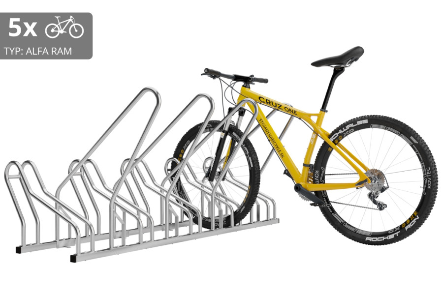 5 kerékpáros tartó ALFA zárható kerettel, horganyzott