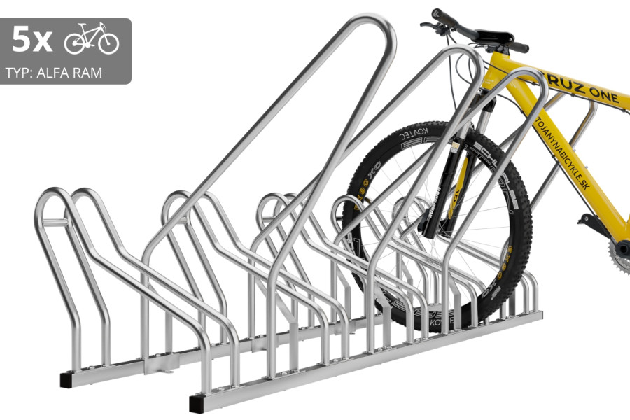 5 kerékpáros tartó ALFA zárható kerettel, horganyzott