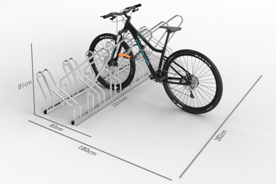 6 kerékpáros tartó ALFA zárható kerettel, horganyzott