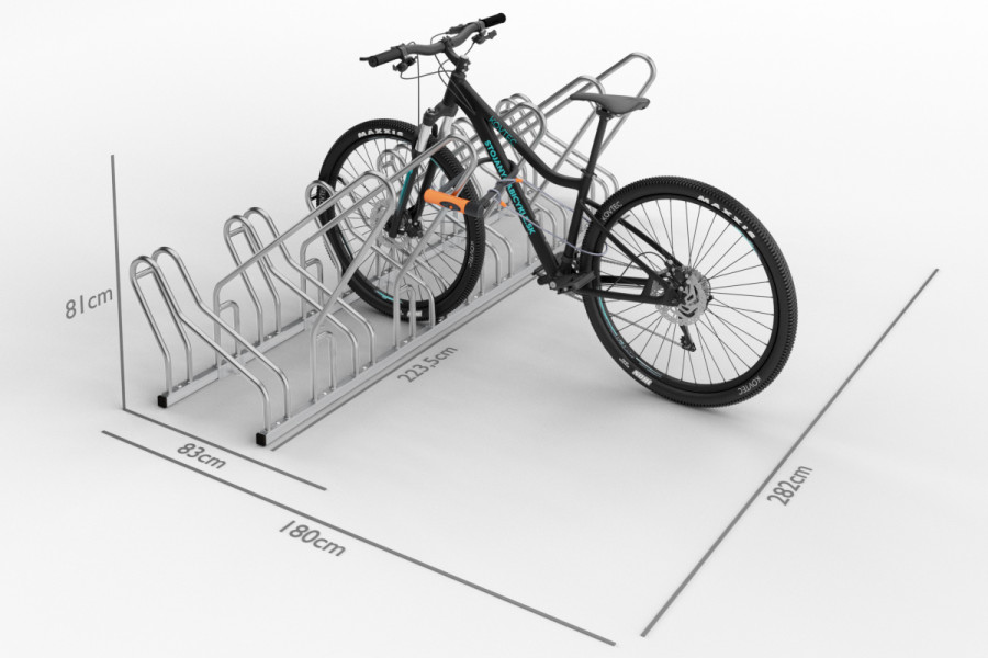 6 kerékpáros tartó ALFA zárható kerettel, rozsdamentes acél
