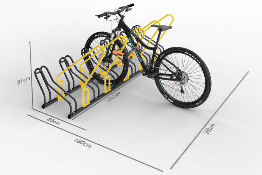 6 kerékpáros tartó zárható kerettel, ALFA, színes