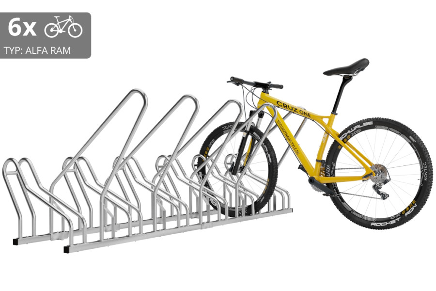 6 kerékpáros tartó ALFA zárható kerettel, horganyzott