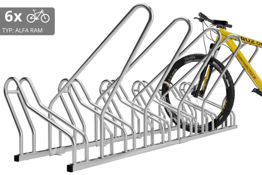 6 kerékpáros tartó ALFA zárható kerettel, horganyzott