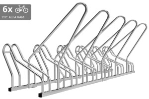 6 kerékpáros tartó ALFA zárható kerettel, horganyzott