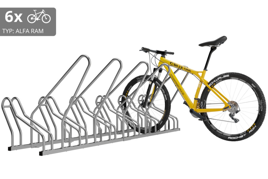 6 kerékpáros tartó ALFA zárható kerettel, rozsdamentes acél