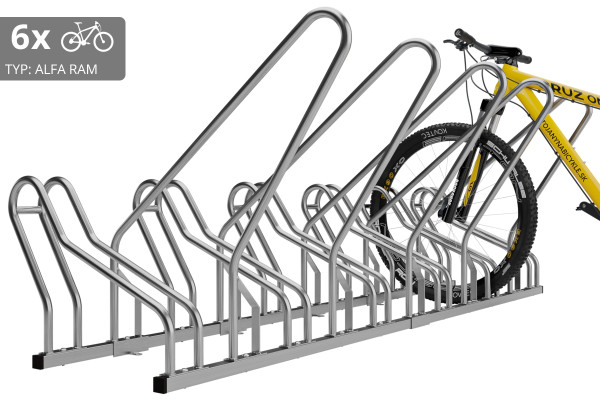 6 kerékpáros tartó ALFA zárható kerettel, rozsdamentes acél
