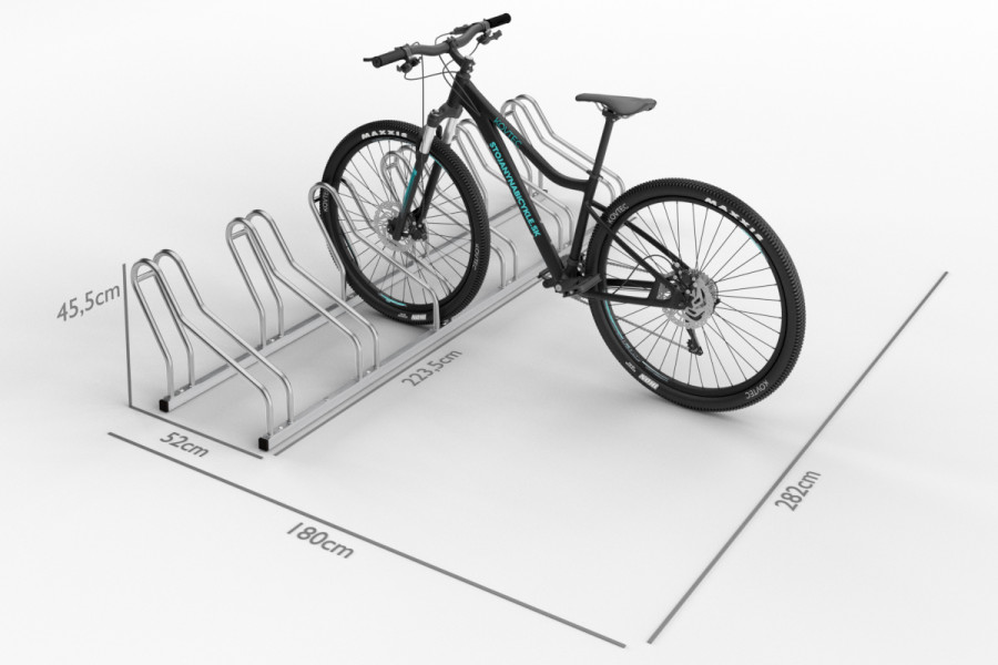 ALFA kerékpártároló 6 férőhelyes, rozsdamentes acél