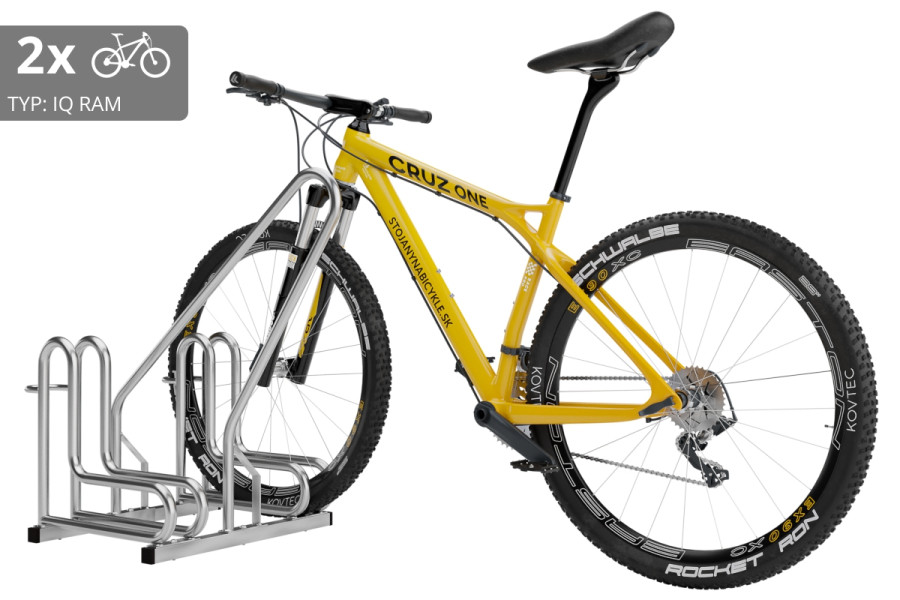 2 kerékpáros tartó IQ zárkerettel, horganyzott