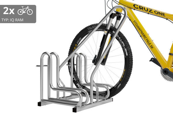 2 kerékpáros tartó IQ zárkerettel, horganyzott