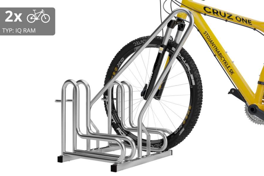 2 kerékpáros tartó IQ zárkerettel, horganyzott