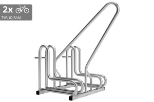 2 kerékpáros tartó IQ zárkerettel, horganyzott
