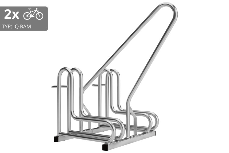 2 kerékpáros tartó IQ zárkerettel, horganyzott