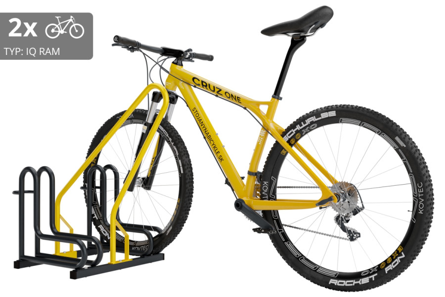 Kerékpártartó 2 kerékpárhoz IQ zárkerettel, színes