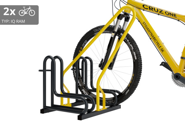 Kerékpártartó 2 kerékpárhoz IQ zárkerettel, színes