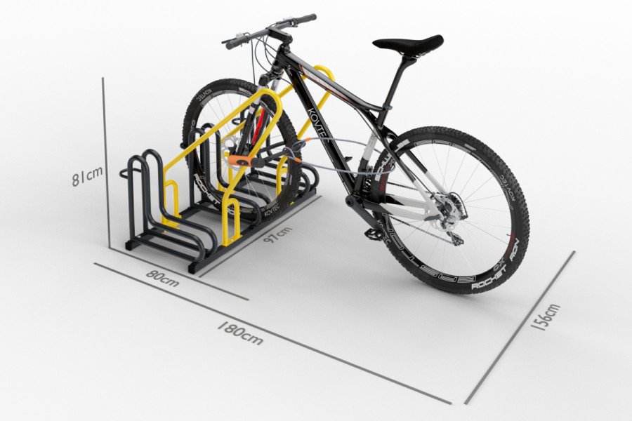 3 kerékpáros tartó IQ záras kerettel, színes