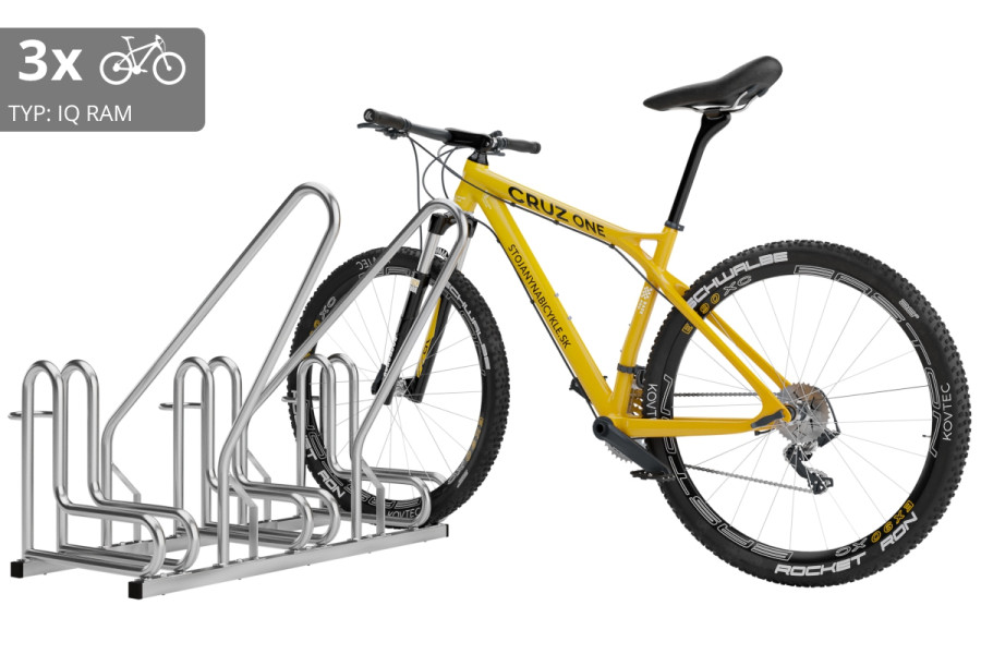 3 kerékpáros tartó IQ zárkerettel, horganyzott