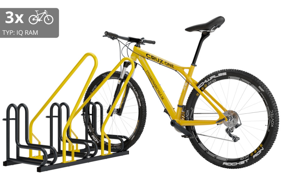 3 kerékpáros tartó IQ záras kerettel, színes