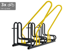 3 kerékpáros tartó IQ záras kerettel, színes