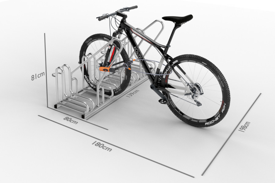 4 kerékpáros tartó IQ zárkerettel, horganyzott