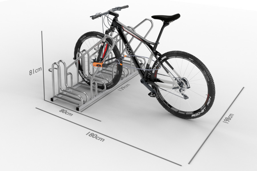 4 kerékpáros tartó IQ záras kerettel, rozsdamentes acél
