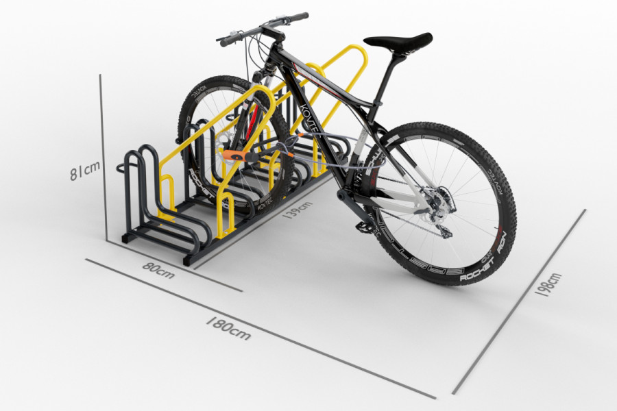4 kerékpáros tartó IQ zárkerettel, színes