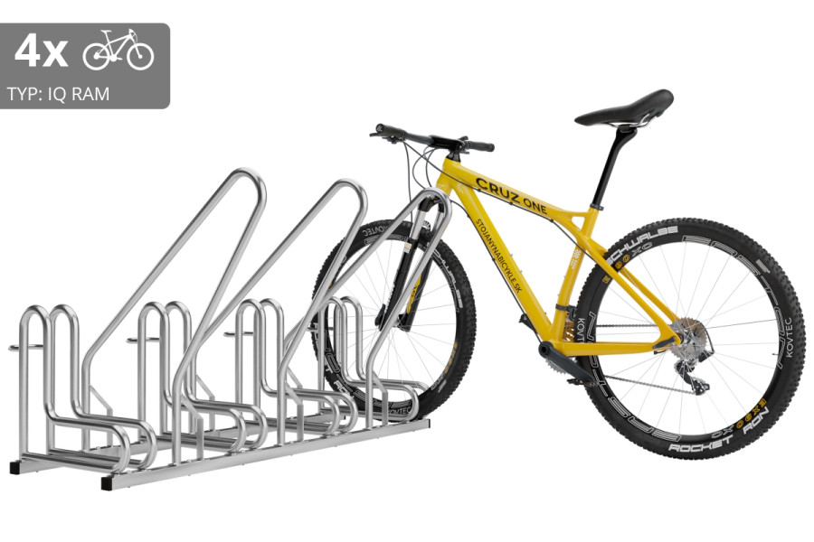 4 kerékpáros tartó IQ zárkerettel, horganyzott