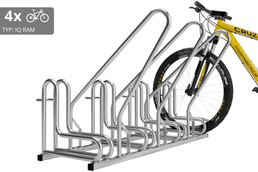 4 kerékpáros tartó IQ zárkerettel, horganyzott