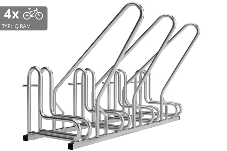 4 kerékpáros tartó IQ zárkerettel, horganyzott