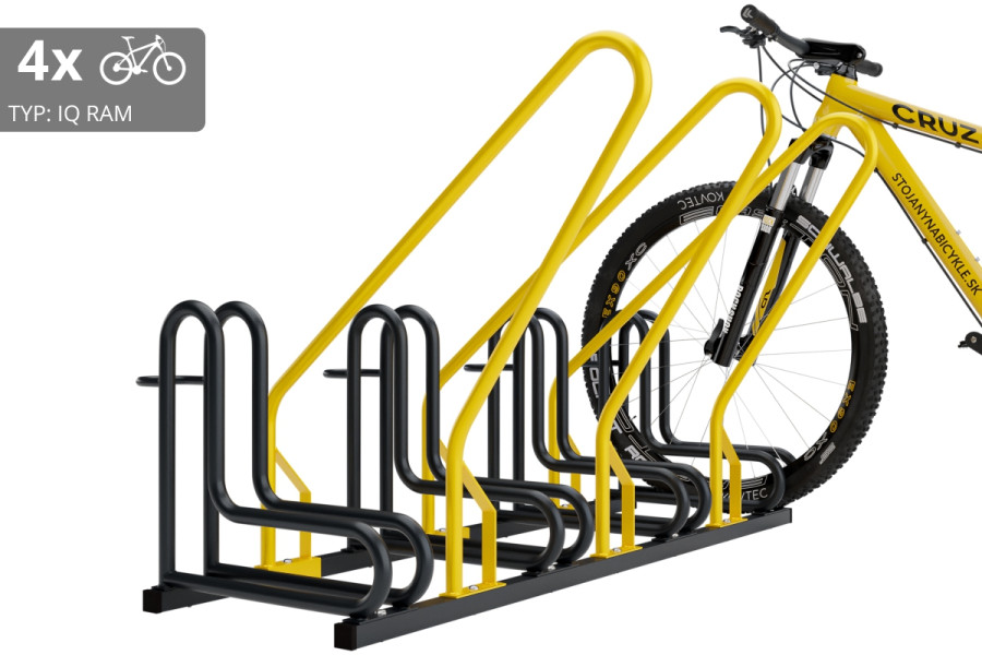 4 kerékpáros tartó IQ zárkerettel, színes