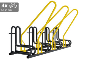 4 kerékpáros tartó IQ zárkerettel, színes