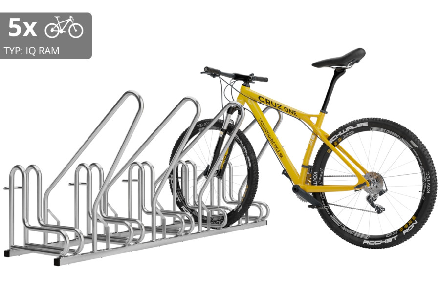 5 kerékpáros tartó IQ zárkerettel, horganyzott