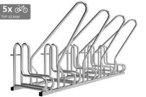 5 kerékpáros tartó IQ zárkerettel, horganyzott