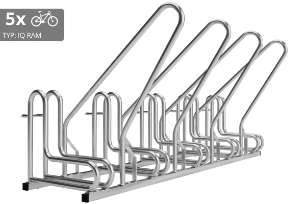 5 kerékpáros tartó IQ zárkerettel, horganyzott