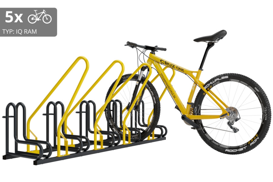 5 kerékpáros tartó IQ zárkerettel, színes