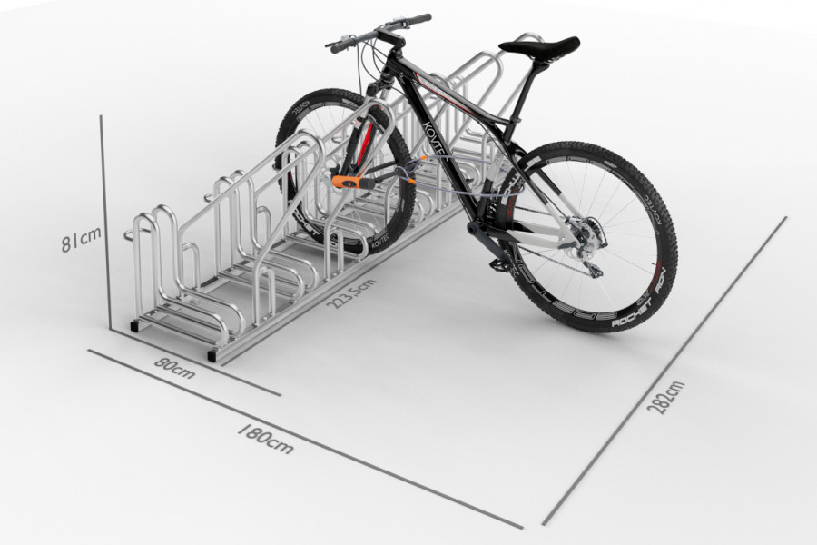6 kerékpáros tartó IQ zárkerettel, horganyzott