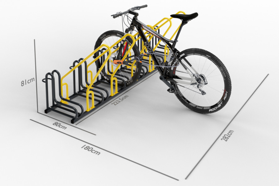 6 kerékpáros tartó IQ záras kerettel, színes