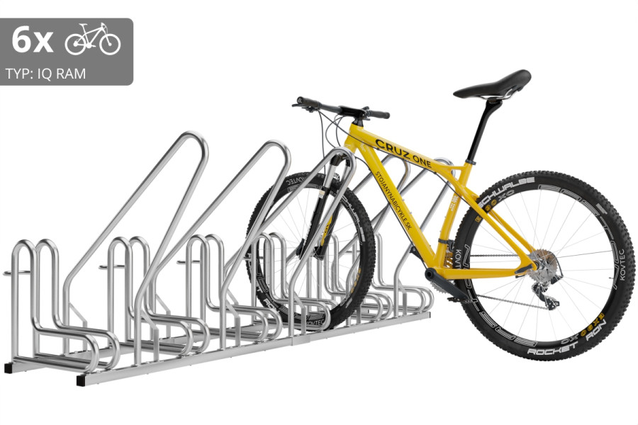 6 kerékpáros tartó IQ zárkerettel, horganyzott