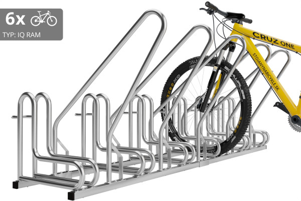 6 kerékpáros tartó IQ zárkerettel, horganyzott