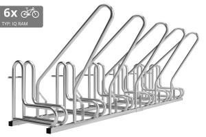 6 kerékpáros tartó IQ zárkerettel, horganyzott