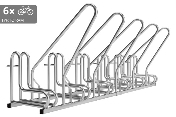 6 kerékpáros tartó IQ zárkerettel, horganyzott